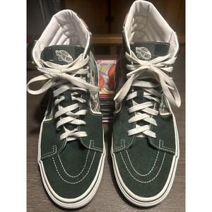 Vans Sk8-Hi Bolt Liquify Avocado Green White Canvas Suede Men's 12